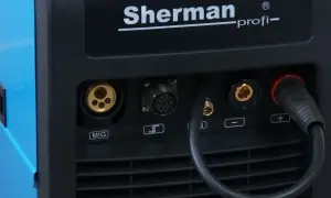 Złącza spawarki Sherman MTM 251: MIG, TIG, MMA. Gotowa do pracy.