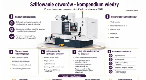 Szlifowanie otworów CNC to proces wymagający precyzji, gdzie rozwiercanie jest kluczowe dla uzyskania mikronowej dokładności.