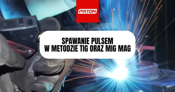 Spawanie pulsem w metodzie TIG i MIG MAG. Iskry sypią się z palnika, tworząc jasny łuk.